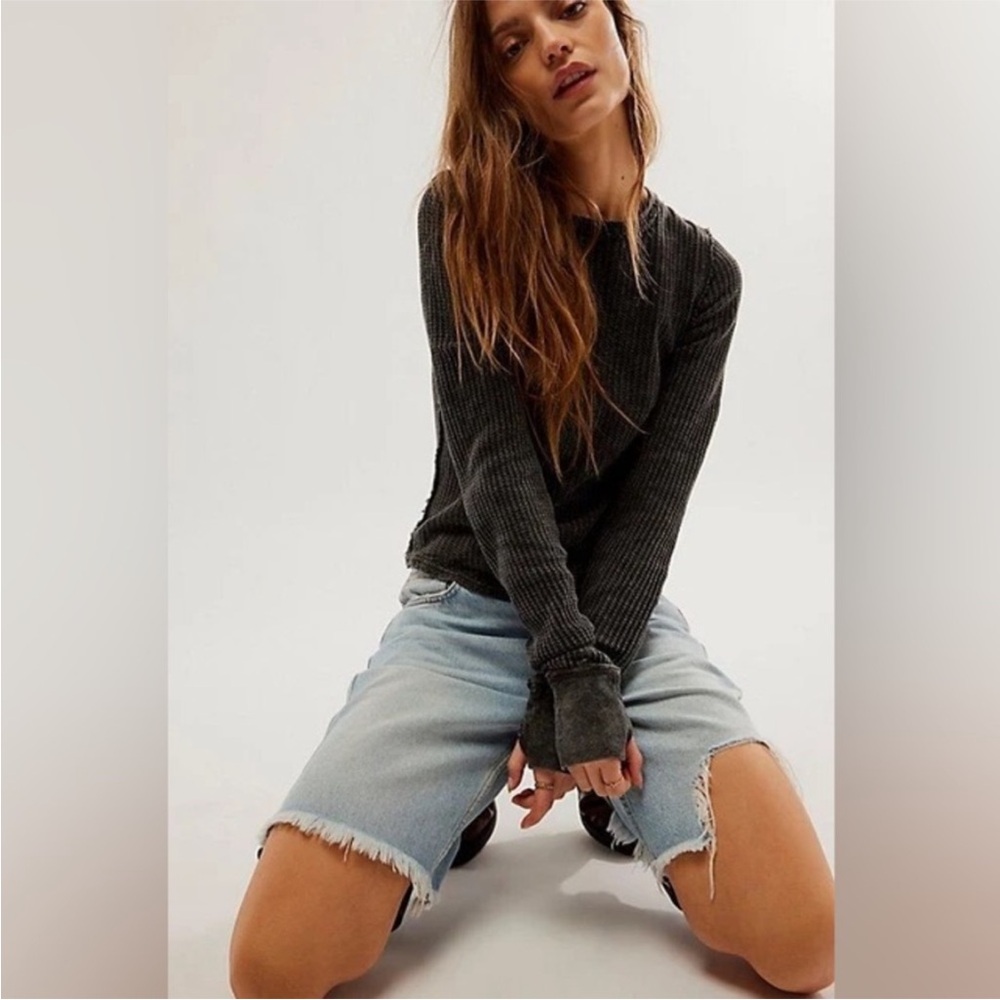 Free People Roll With It thermal, black